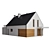 Sleek Modern House Kit 3D model small image 2