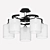 Sleek High-Tech Chandelier 3D model small image 1