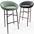 Elegant Bloom Bar Stool | Stylish Seating 3D model small image 1