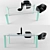 Oskar Glass Top Table: Fluid Harmony 3D model small image 1