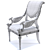 Luxury Louis XVI-Style Dining Chairs 3D model small image 2