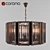 Elegant 12-Light Loft Chandelier 3D model small image 1