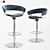 Mollie Velvet Barstool: Chic and Comfortable 3D model small image 1