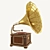 Classic Sound: Vintage Gramophone 3D model small image 2