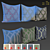 Elegant Damask Pattern Decorative Pillows 3D model small image 2