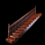 Wooden Staircase: Classic & Spiraled 3D model small image 2