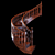 Wooden Staircase: Classic & Spiraled 3D model small image 3