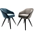 Elegant Steel Swivel Chair 3D model small image 3