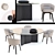 Elegant Lou Table & Amelie Chair 3D model small image 1