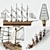 Elegant Sailboat Model - 960x600x240mm 3D model small image 2