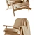 Plank: Luxurious Designer Armchair 3D model small image 3