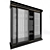 Modern Glass Showcase Cabinet 3D model small image 1