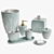 Setai Blue Porcelain Bath Set 3D model small image 1