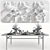 Jumbo Lucida Dining Set: Elegant, Functional, and Spacious 3D model small image 3