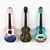 Colorful Decorative Ukulele Trio 3D model small image 1