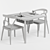 Elegant Dining Set: Chair & Table 3D model small image 3