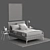 West Elm Andes Deco Bed Set 3D model small image 3