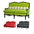 Luxurious French Nouailhac Valliere Sofa 3D model small image 1