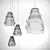 Modern White Ceramic Pendant Lamp 3D model small image 2