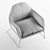 Grass Velvet Frame Armchair: Stylish Comfort 3D model small image 3