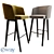 Elegant Minotti Creed Stool 3D model small image 1