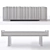 Sleek Metal Profile Bench 3D model small image 3