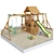 Saratoga Wood Swing Set 3D model small image 2