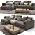 Poliform Bristol Sofa: Modern and Stylish 3.3 meters Long 3D model small image 1