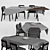 Elegant Capo Dining Set 3D model small image 1