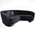 Elegant Minotti Jacques Curved Sofa 3D model small image 2