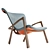 Elegant Copper Silhouette Chair 3D model small image 1
