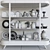 Porcelain Collection: Cupboard, Vase, Tray, Clock & Photo Frame 3D model small image 2