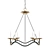 Visual Comfort Choros Chandelier: Aged Iron & Antique Brass 3D model small image 1