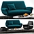 Albert Set: Lounge Sofa, Armchair, Footstool, Coffee Table 3D model small image 1