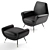 Albert Set: Lounge Sofa, Armchair, Footstool, Coffee Table 3D model small image 2
