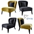 Luxury Aston Armchair 3D model small image 1