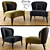 Luxury Aston Armchair 3D model small image 2