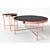 Copper Coffee Tables: Gina B & C 3D model small image 1