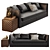 Elegant Frigerio Duncan Sofa 3D model small image 2