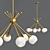 Modern Mid-Century 6-Light Chandelier 3D model small image 1