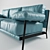 Modern Loft Design Sofa: 3980 Model 3D model small image 2