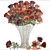 Classic Red Rose Bouquet in Glass Vase 3D model small image 3