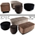 Elegant Fabric Poufs by Minnoti 3D model small image 1