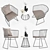 Illa Armchair: Sleek Aluminium with Armrests 3D model small image 1