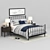 Elegant Mason Shadow Queen Bed 3D model small image 1