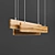 Rustic Wooden Chandelier 3D model small image 1