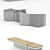 Modern Urban Furniture Set 3D model small image 2