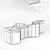 Modern Urban Furniture Set 3D model small image 3