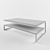 Bronze Metal and Transparent Glass Coffee Table 3D model small image 2