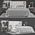 Elegant Wynn Bed Set 3D model small image 2